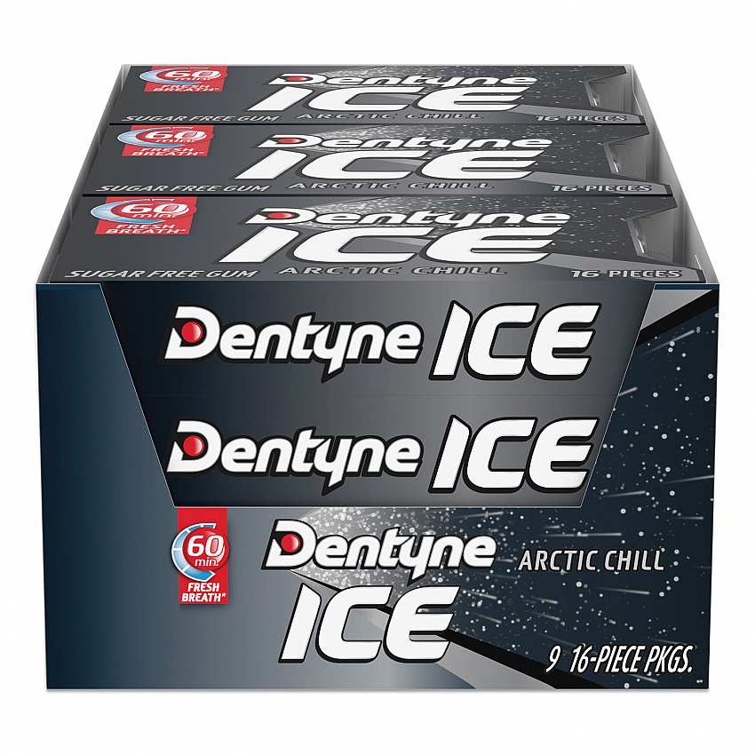 Sugarless Gum, Arctic Chill, 16 Pieces/Pack, 9 Packs/Box (AMC31240)