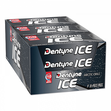 Sugarless Gum, Arctic Chill, 16 Pieces/Pack, 9 Packs/Box (AMC31240)