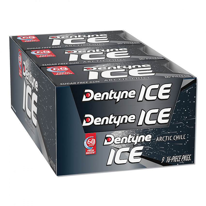 Sugarless Gum, Arctic Chill, 16 Pieces/Pack, 9 Packs/Box (AMC31240)