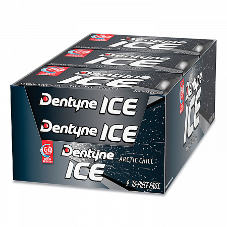 Sugarless Gum, Arctic Chill, 16 Pieces/Pack, 9 Packs/Box (AMC31240)