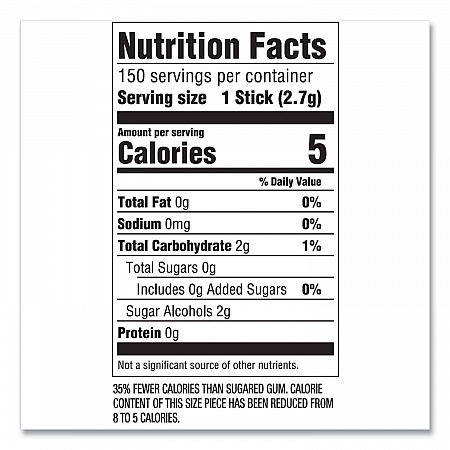 5 Gum, Peppermint Cobalt, 15 Sticks/Pack, 10 Packs/Box (WMW51220)
