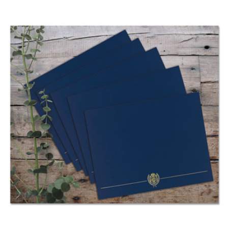Great Papers! Classic Crest Certificate Covers, 9.38 x 12, Navy, 5/Pack (408775)