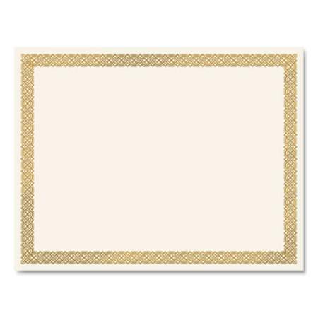 Great Papers! Foil Border Certificates, 8.5 x 11, Ivory/Gold with Gold Braided Border, 15/Pack (963006)
