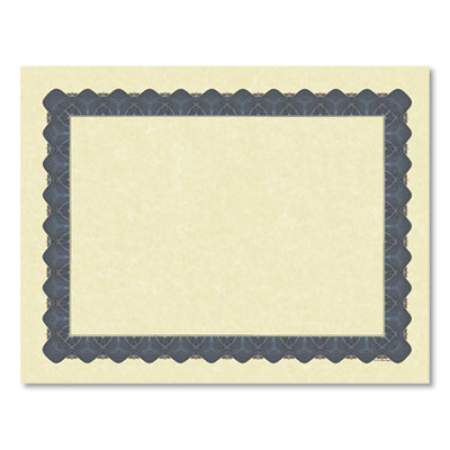 Great Papers! Metallic Border Certificates, 11 x 8.5, Ivory/Blue with Blue Border, 100/Pack (934400)