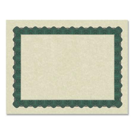 Great Papers! Metallic Border Certificates, 11 x 8.5, Ivory/Green, 100/Pack (460337)