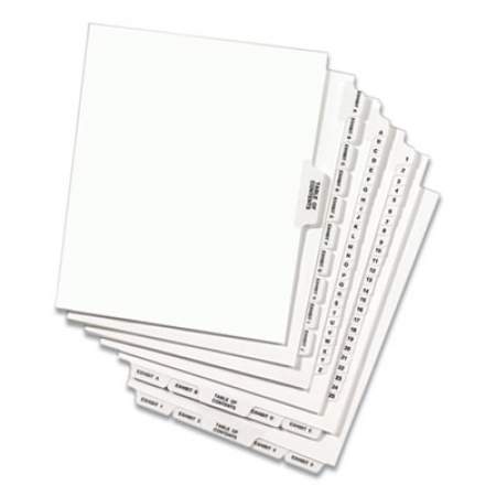Preprinted Legal Exhibit Side Tab Index Dividers, Avery Style, 26-Tab, 76 to 100, 11 x 8.5, White, 1 Set (11397)