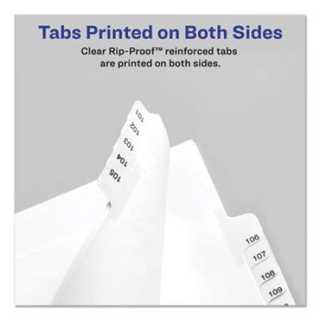 Avery Preprinted Legal Exhibit Side Tab Index Dividers, Allstate Style, 25-Tab, 276 to 300, 11 x 8.5, White, 1 Set (82194)