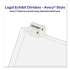 Preprinted Legal Exhibit Side Tab Index Dividers, Avery Style, 26-Tab, 51 to 75, 11 x 8.5, White, 1 Set (11396)