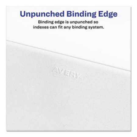 Avery Preprinted Legal Exhibit Side Tab Index Dividers, Allstate Style, 10-Tab, 4, 11 x 8.5, White, 25/Pack (82202)