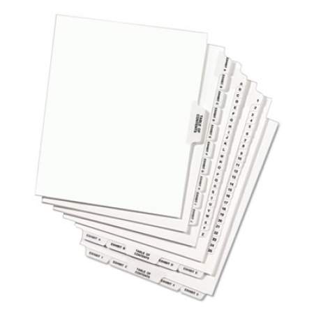 Preprinted Legal Exhibit Side Tab Index Dividers, Avery Style, 26-Tab, D, 11 x 8.5, White, 25/Pack, (1404) (01404)