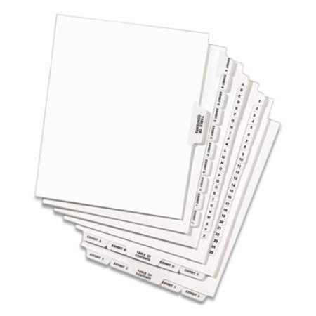 Preprinted Legal Exhibit Side Tab Index Dividers, Avery Style, 25-Tab, 1 to 25, 11 x 8.5, White, 1 Set (11370)