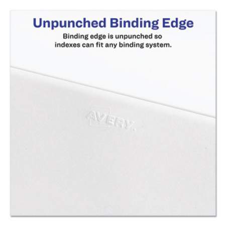 Preprinted Legal Exhibit Side Tab Index Dividers, Avery Style, 25-Tab, 26 to 50, 11 x 8.5, White, 1 Set, (1331) (01331)