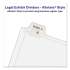 Avery Preprinted Legal Exhibit Side Tab Index Dividers, Allstate Style, 10-Tab, 11, 11 x 8.5, White, 25/Pack (82209)