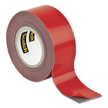 Scotch Permanent Heavy Duty Interior/Exterior Weather-Resistant Double-Sided Tape, Holds Up to 5 lbs, 1 x 60, Gray (411S)