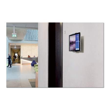 Durable Wall-Mounted Tablet Holder, Silver/Charcoal Gray (893323)