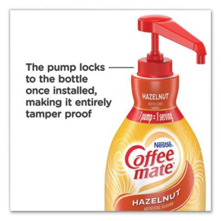 Coffee mate Liquid Coffee Creamer, Hazelnut, 1.5 Liter Pump Bottle, 2/Carton (31831CT)