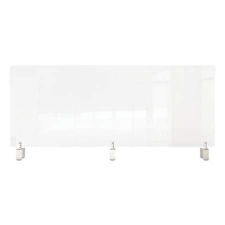 Ghent Clear Partition Extender with Attached Clamp, 48 x 3.88 x 30, Thermoplastic Sheeting (PEC3048A)