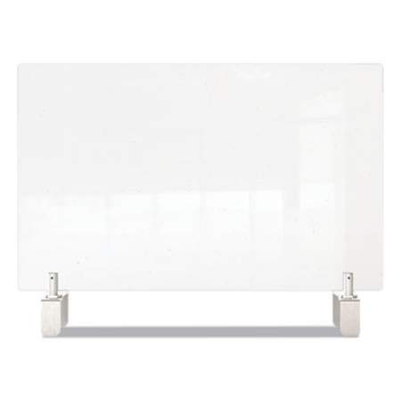 Ghent Clear Partition Extender with Attached Clamp, 29 x 3.88 x 30, Thermoplastic Sheeting (PEC3029A)