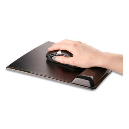 Fellowes Gel Wrist Support w/Attached Mouse Pad, Black (9182301)