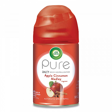 Freshmatic Ultra Spray Refill, Apple Cinnamon Medley, 5.89 oz Aerosol Spray, 6/Carton (78283CT)