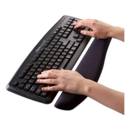 Fellowes PlushTouch Keyboard Wrist Rest, Foam, Black, 18 1/8 x 3-3/16 (9252101)