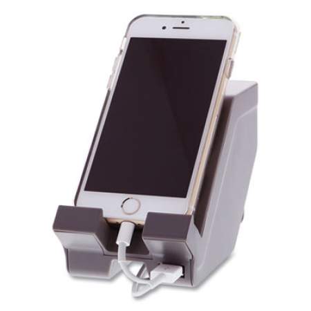 Bostitch Konnect Plastic Phone Dock with USB Port, For Use With Phones and Tablets, 3 x 3.5 x 5, Gray (24340010)