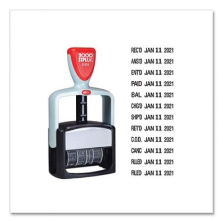 COSCO 2000PLUS Classic Line Message Dater, 5 Years, 12 Phrases, 1.75 x 0.18, Black Ink (011029)
