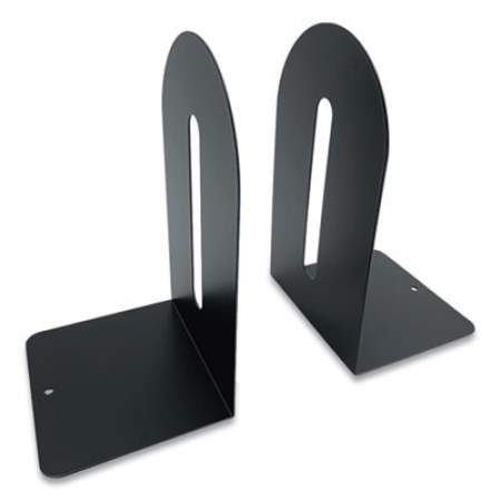 Huron Steel Bookends, Fashion Style, 4.75 x 5.5 x 9, Black (24431393)