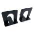 Huron Steel Bookends, Contemporary Style, 4.75 x 4.75 x 4.75, Black (HASZ0038)