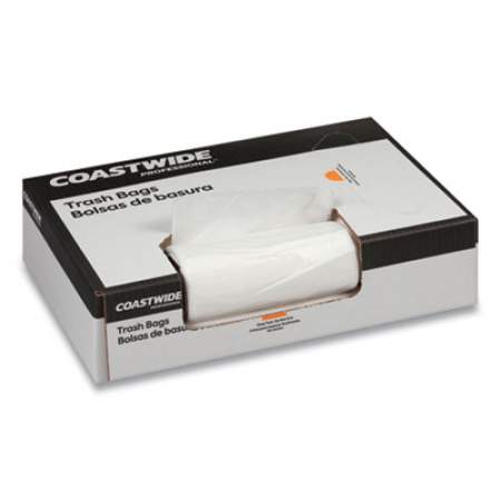 Coastwide Professional AccuFit Linear Low-Density Can Liners, 32 gal, 1.1 mil, 33" x 44", Clear, 200/Carton (472380)
