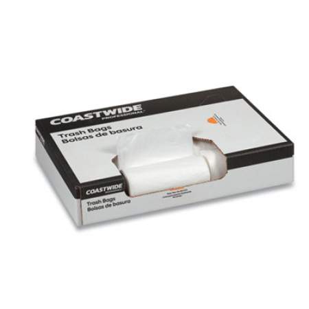 Coastwide Professional AccuFit Linear Low-Density Can Liners, 55 gal, 1.3 mil, 40" x 53", Clear, 100/Carton (394123)