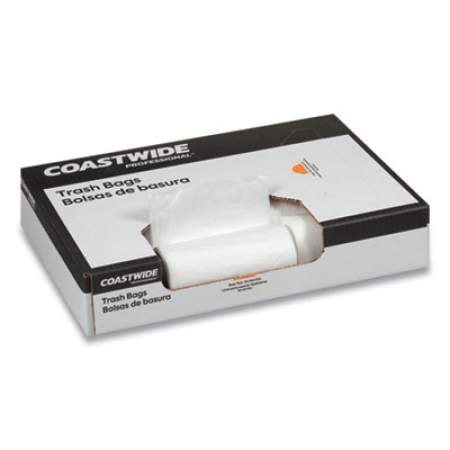 Coastwide Professional AccuFit Linear Low-Density Can Liners, 44 gal, 1.3 mil, 37" x 50", Clear, 100/Carton (434449)