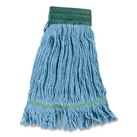 Coastwide Professional Looped-End Wet Mop Head, Cotton/Rayon/Polyester Blend, Medium, 5" Headband, Blue (24420783)