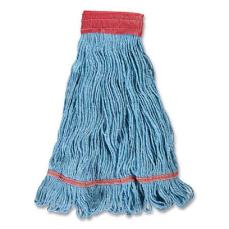 Coastwide Professional Looped-End Wet Mop Head, Cotton/Rayon/Polyester Blend, Large, 5" Headband, Blue (24420787)