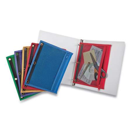 Centis Mesh Binder Pockets, 10.5 x 7.5, Assorted Colors (68500)