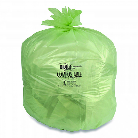 Biotuf Compostable Can Liners, 30 gal, 0.88 mil, 30