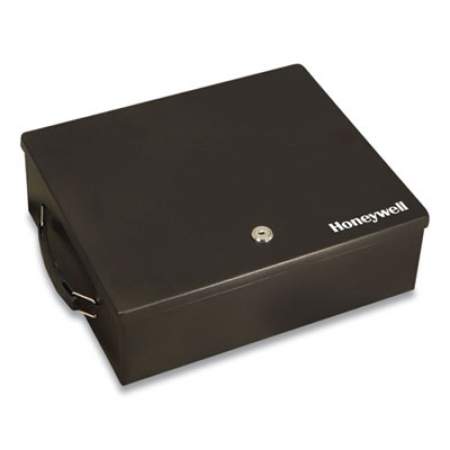 Honeywell Large Cash Management Box, Keylock, 11 x 14.3 x 4.3, Steel, Black (2106794)