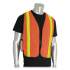 PIP Hook and Loop Safety Vest, Hi-Viz Orange with Yellow Prismatic Tape, One Size Fits Most (179386)