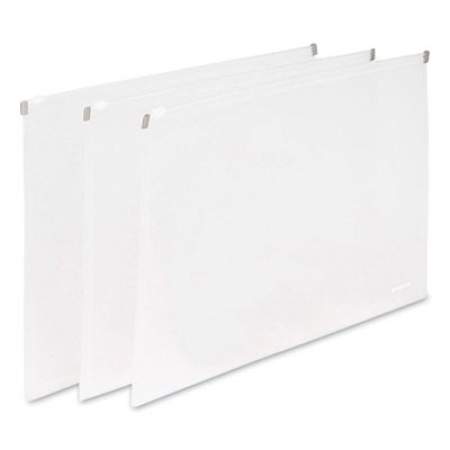 Poppin Poly Zip Folio, Letter Size, Clear, 3/Pack (100142)