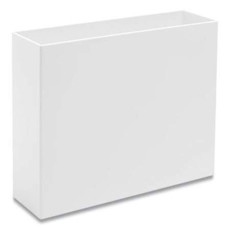 Poppin Plastic File Box, Letter Files, 3.75 x 12.25 x 9.75, White (101272)
