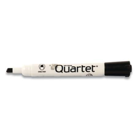 Quartet Low-Odor Dry-Erase Marker, Broad Chisel Tip, Black, Dozen (414656)