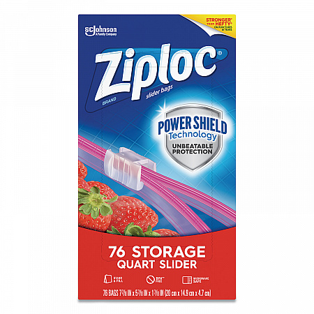 Slider Storage Bags, Quart, 5.88
