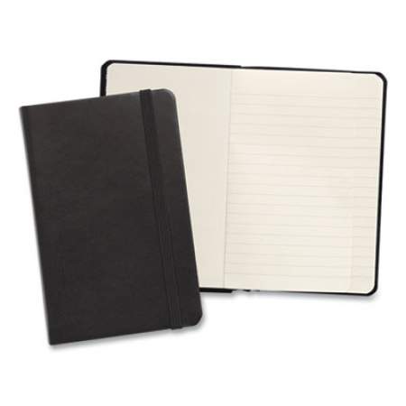 TRU RED Flexible-Cover Business Journal, 1 Subject, Narrow Rule, Black Cover, 3.5 x 5.5, 128 Sheets (24377286)