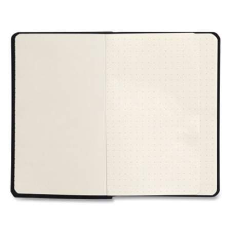 TRU RED Flexible-Cover Business Journal, Dotted Rule, Black Cover, 3.5 x 5.5, 128 Sheets (24377302)
