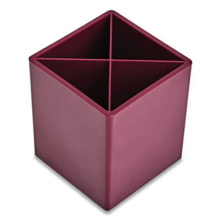 TRU RED Divided Plastic Pencil Cup, 3.31 x 3.31 x 3.87, Purple (24380386)