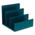 TRU RED Plastic Incline Mail Sorter, 3 Sections, Letter Size Files, 6.3 x 6.3 x 5.5, Teal (24380391)