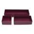 TRU RED Three-Piece Plastic Drawer Organizer, 3.23 x 3.23 x 1.47, 6.26 x 3.23 x 1.47, 9.5 x 3.23 x 1.47, Purple, 3/Set (24380420)