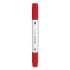 TRU RED Dry Erase Marker, Tank-Style Twin-Tip, Fine/Medium Bullet/Chisel Tips, Red, 4/Pack (24417742)