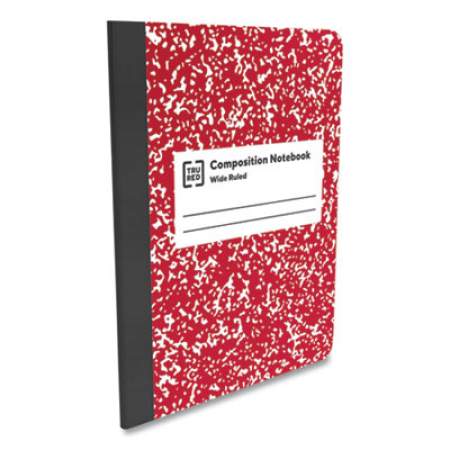 TRU RED Composition Notebook, Wide/Legal Rule, Assorted Color Covers, 9.75 x 7.5, 100 Sheets, 4/Pack (24422975)
