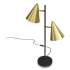 Union & Scale MidMod LED Brass Table Lamp, 26.6", Black/Gold Brass (24411239)